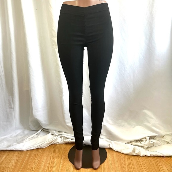SARAH PACINI BLACK TIGHT STRETCHY PANTS PENCIL PANTS MADE  IN ITALY WOMAN SIZE 0 - Picture 3 of 12